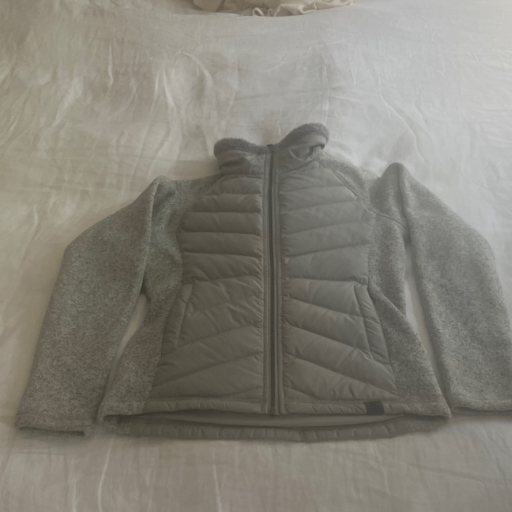 Ll Bean Gray Quilted Jacket